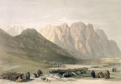 Encampment of the Aulad-Said, Mount Sinai, February 18th 1839, plate 110 from Volume III of 